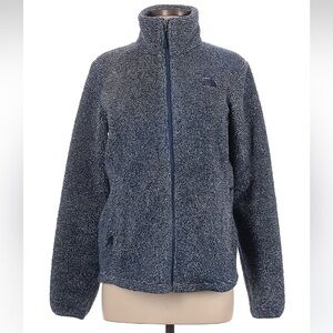 The North Face Blue and White Knit Jacket